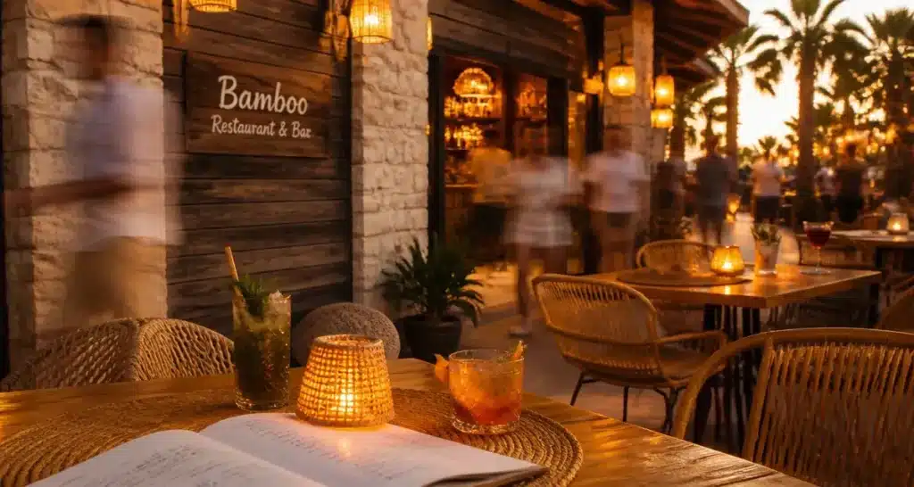 Bamboo restaurant algarve, terrasse et ambiance conviviale