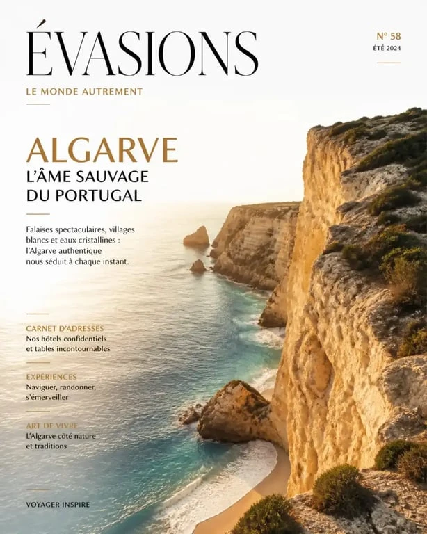 Paysage côtier spectaculaire en Algarve, Portugal, idéal pour des vacances avec Carrefour Voyages