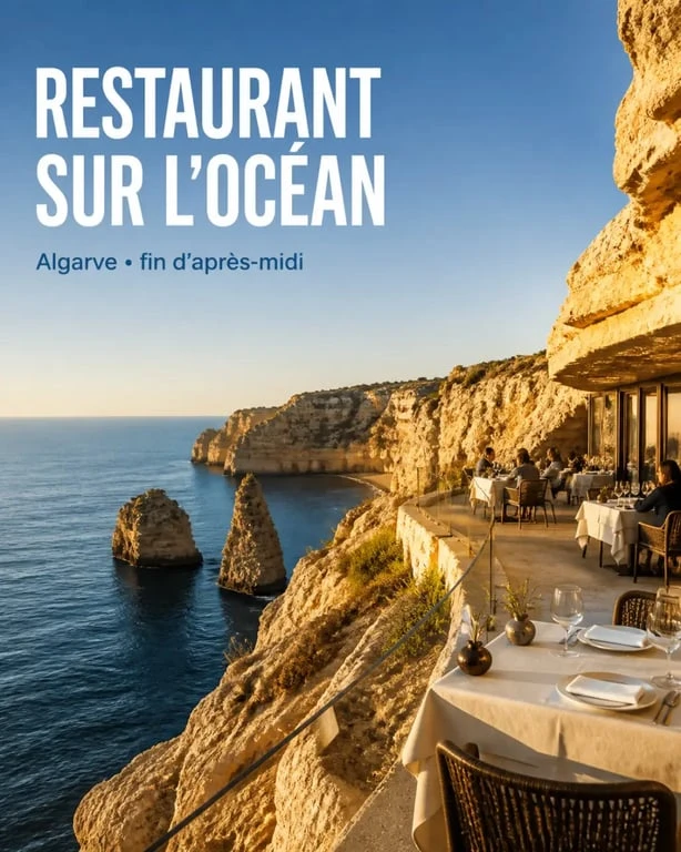 restaurant insolite algarve dans un restaurant de falaise au bord de l’océan