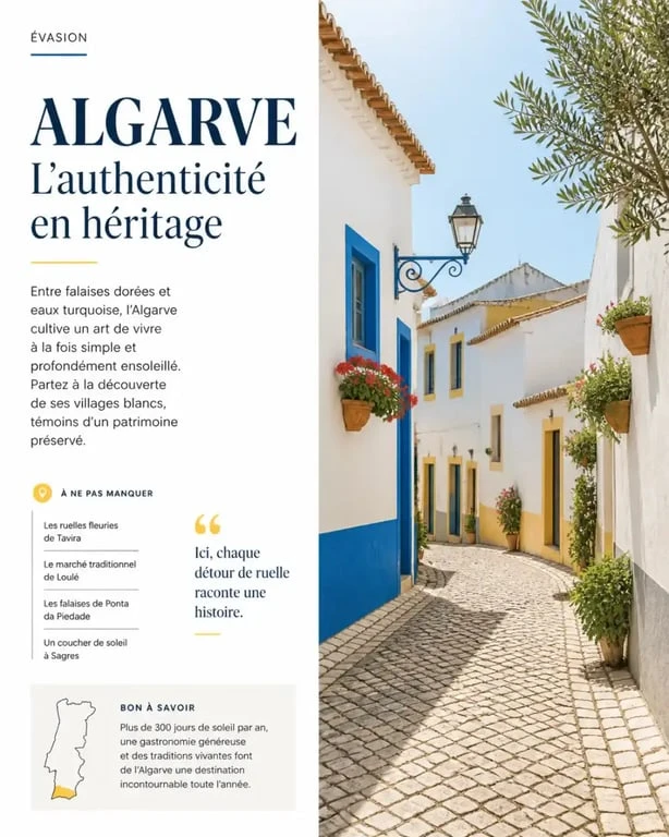 Village traditionnel portugais en Algarve
