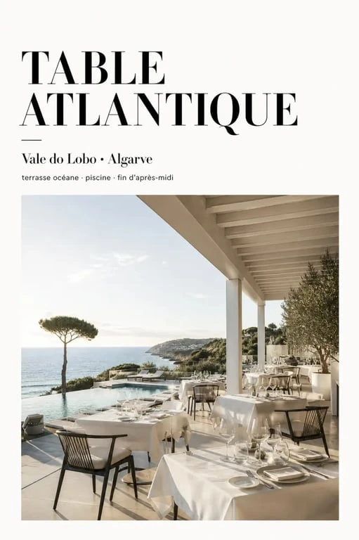 Terrasse du well restaurant algarve face à l’Atlantique à Vale do Lobo