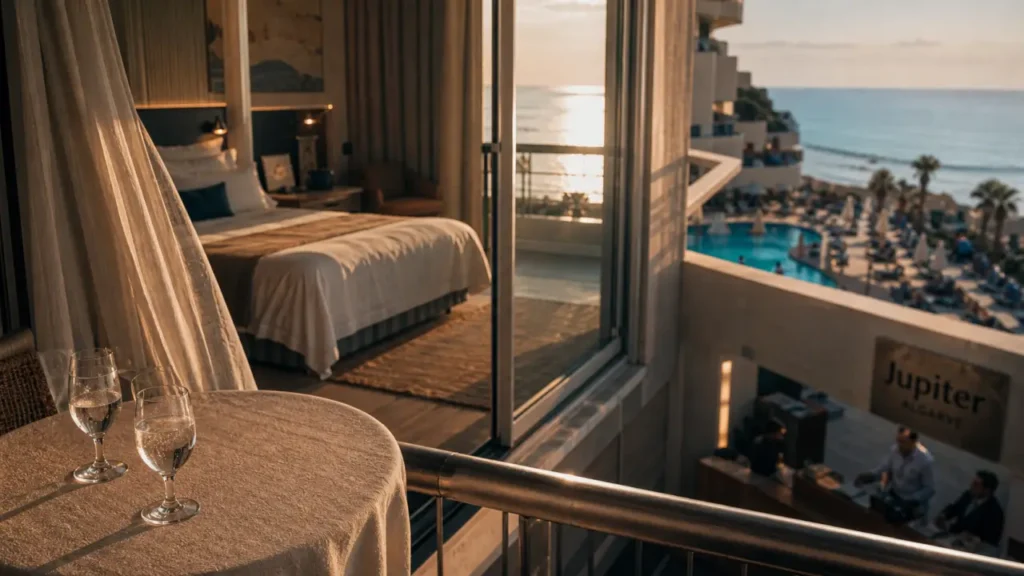 Hôtel Jupiter Algarve à Praia da Rocha, vue mer depuis le balcon