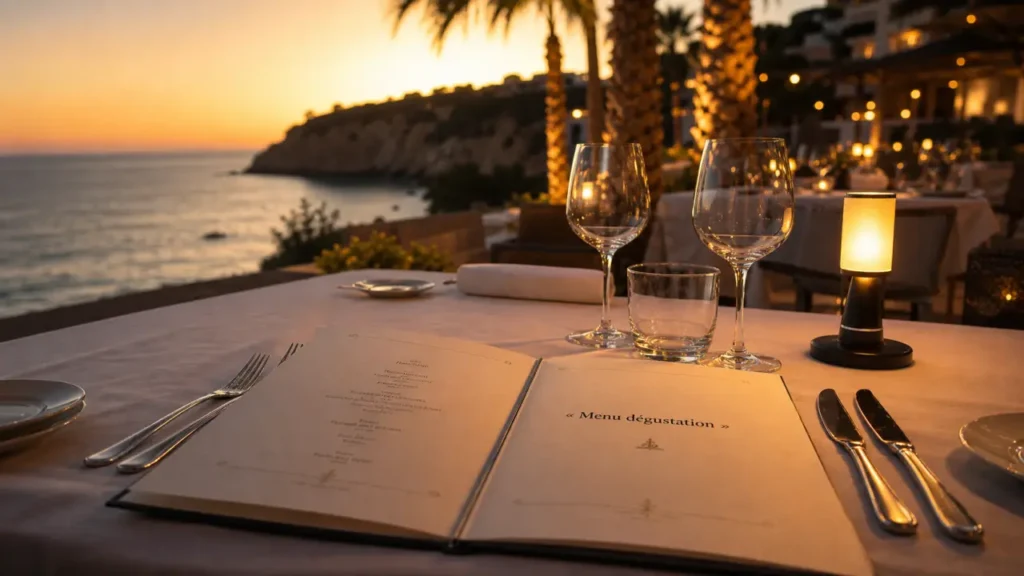 Restaurant gastronomique algarve avec vue mer Michelin
