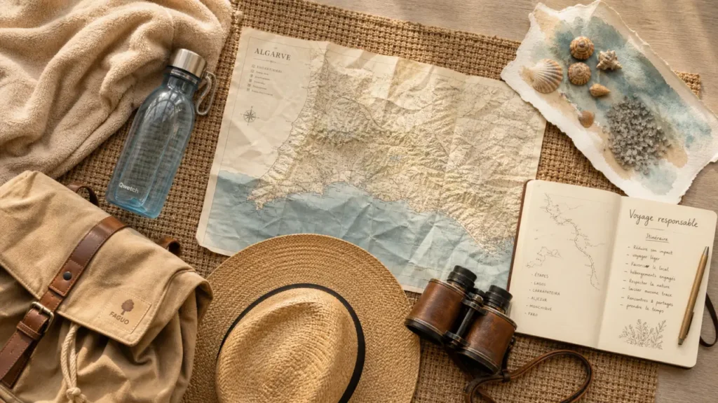 Voyage responsable algarve : côte sauvage, carte et matériel de voyage