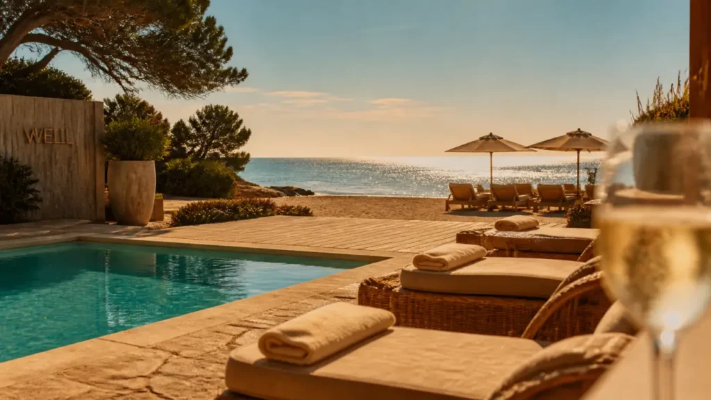 well restaurant algarve : WELL à Vale do Lobo, piscine et plage face à l’Atlantique