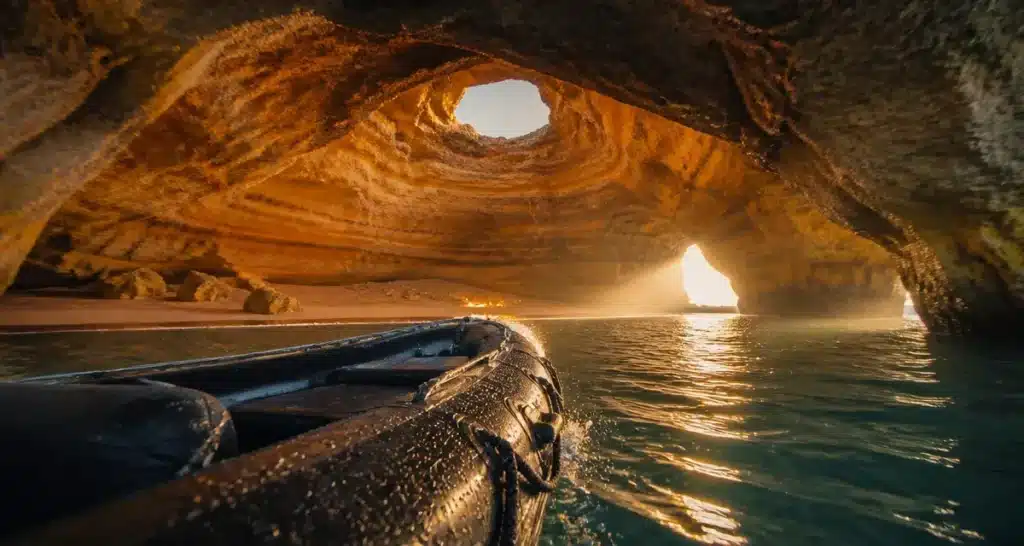 Zodiac dans les algarve caves benagil portugal