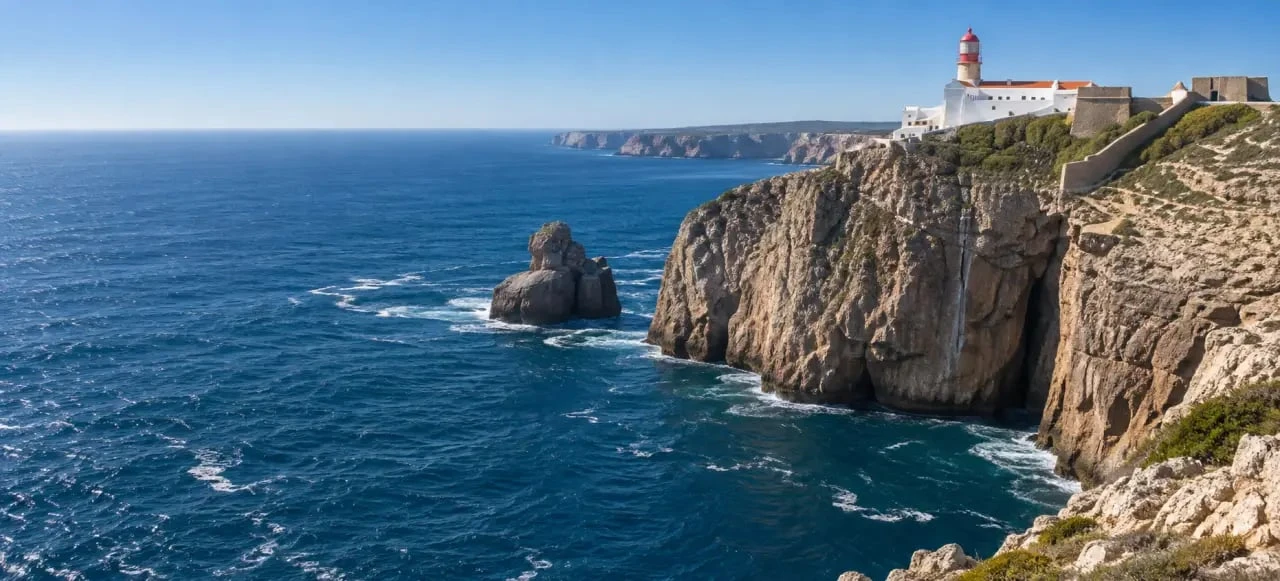 Que faire en Algarve : phare du cap Saint-Vincent près de Sagres