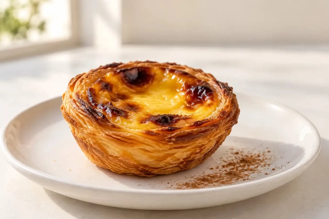 Pastel de nata, spécialité emblématique de la pâtisserie Portugal, avec crème caramélisée