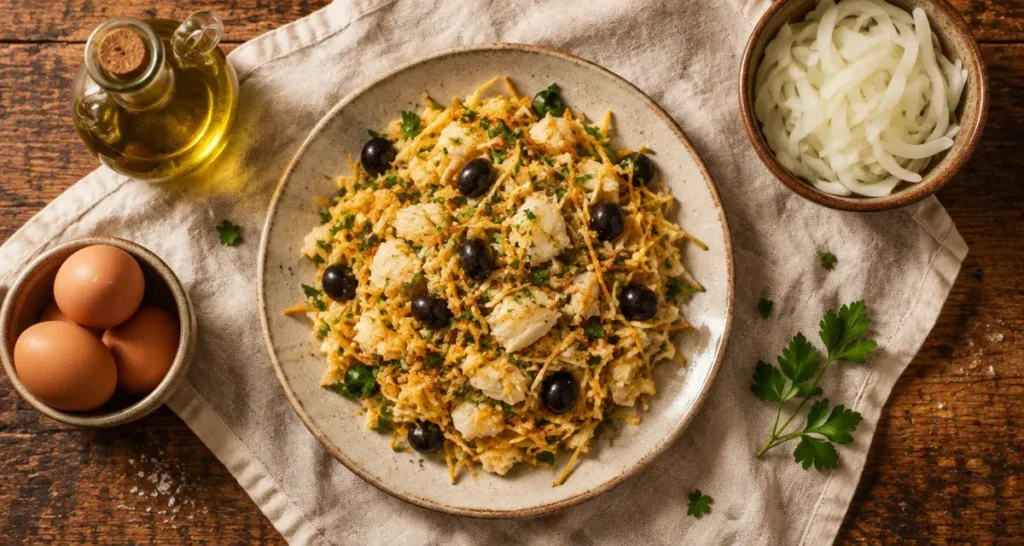 Plats traditionnels portugais : bacalhau à Brás à Porto